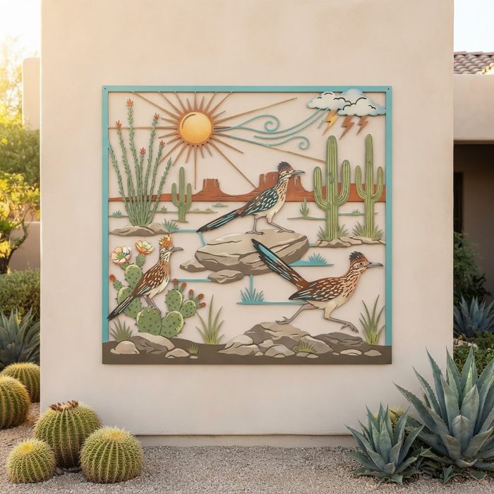 Southwest Roadrunner Metal Wall Art