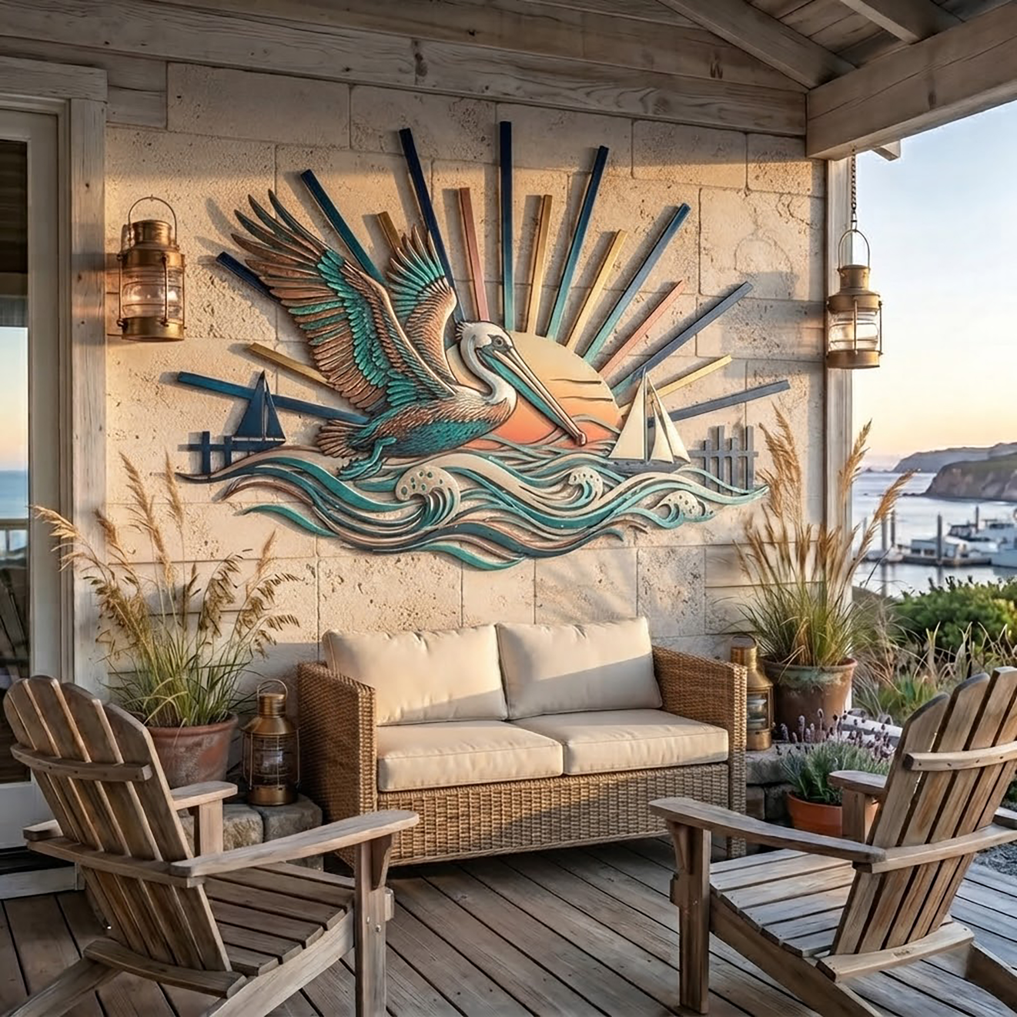 Pelican Metal Wall Art
