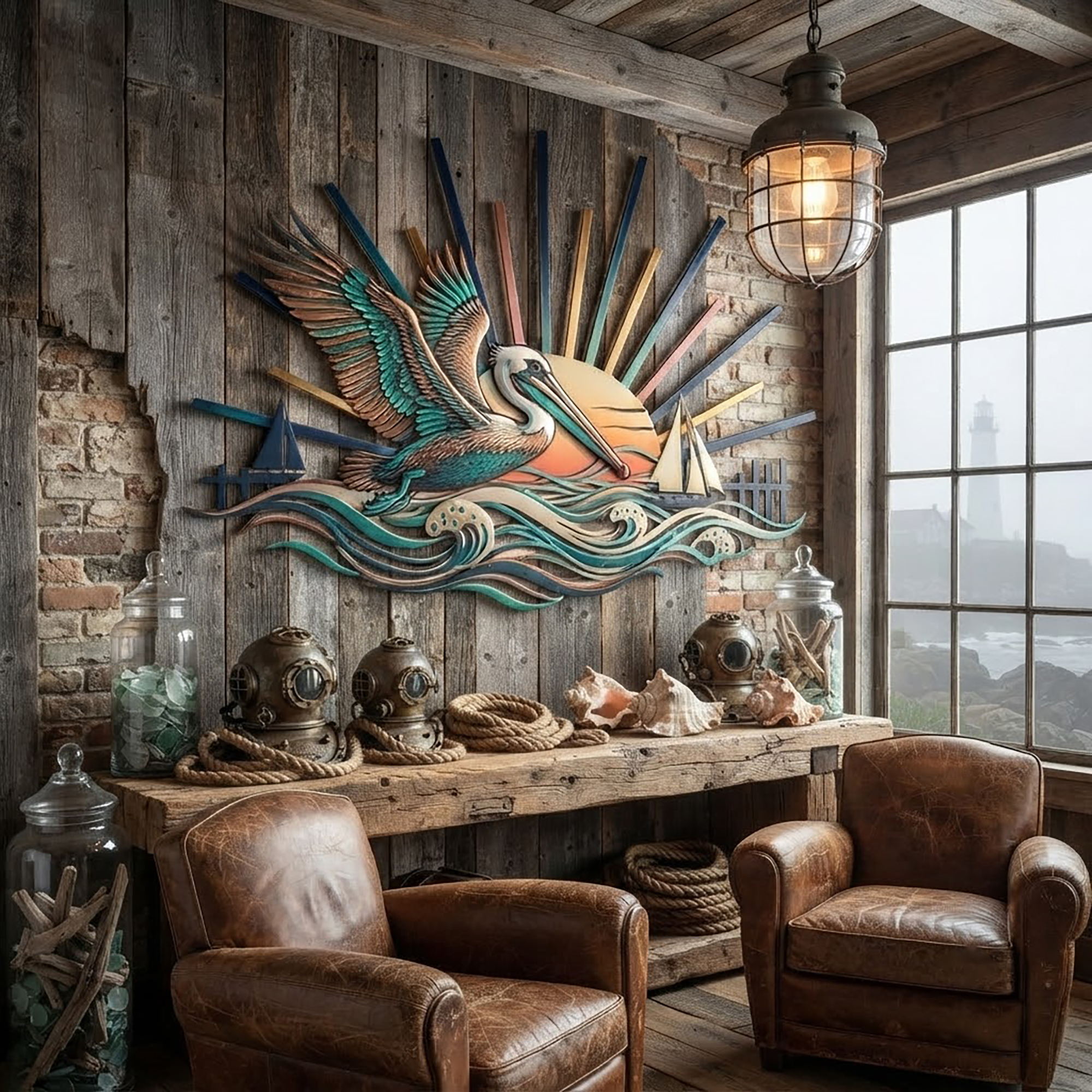 Pelican Metal Wall Art - product view 2