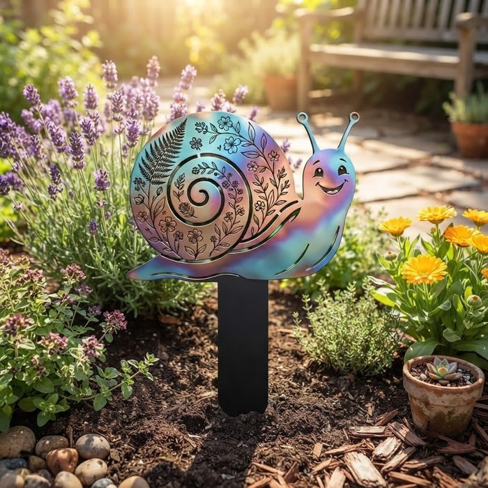 Colorful Snail Garden Stake