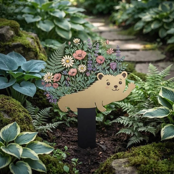 Cute Bear Garden Stake