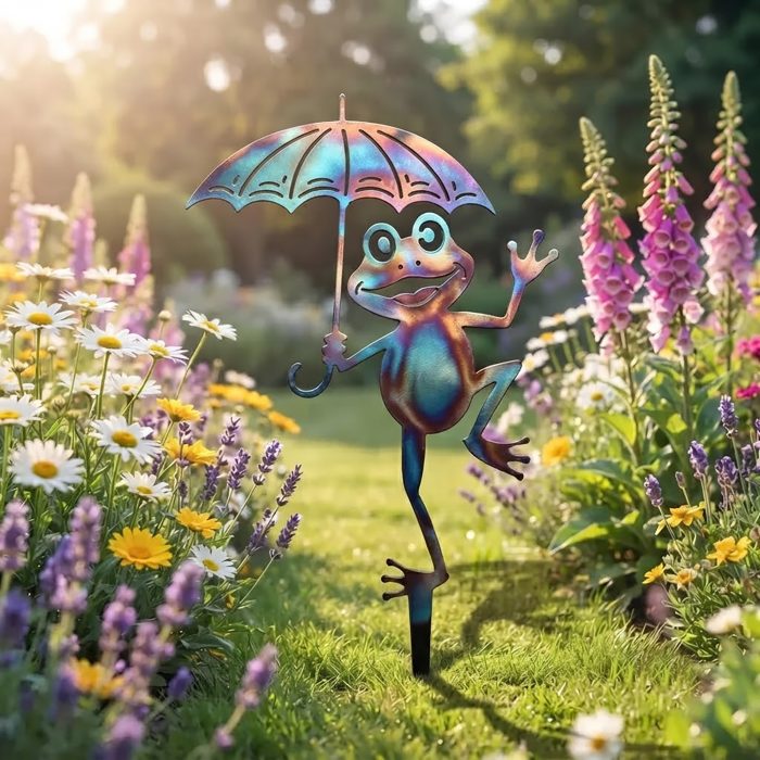 Dancing Frog Garden Stake