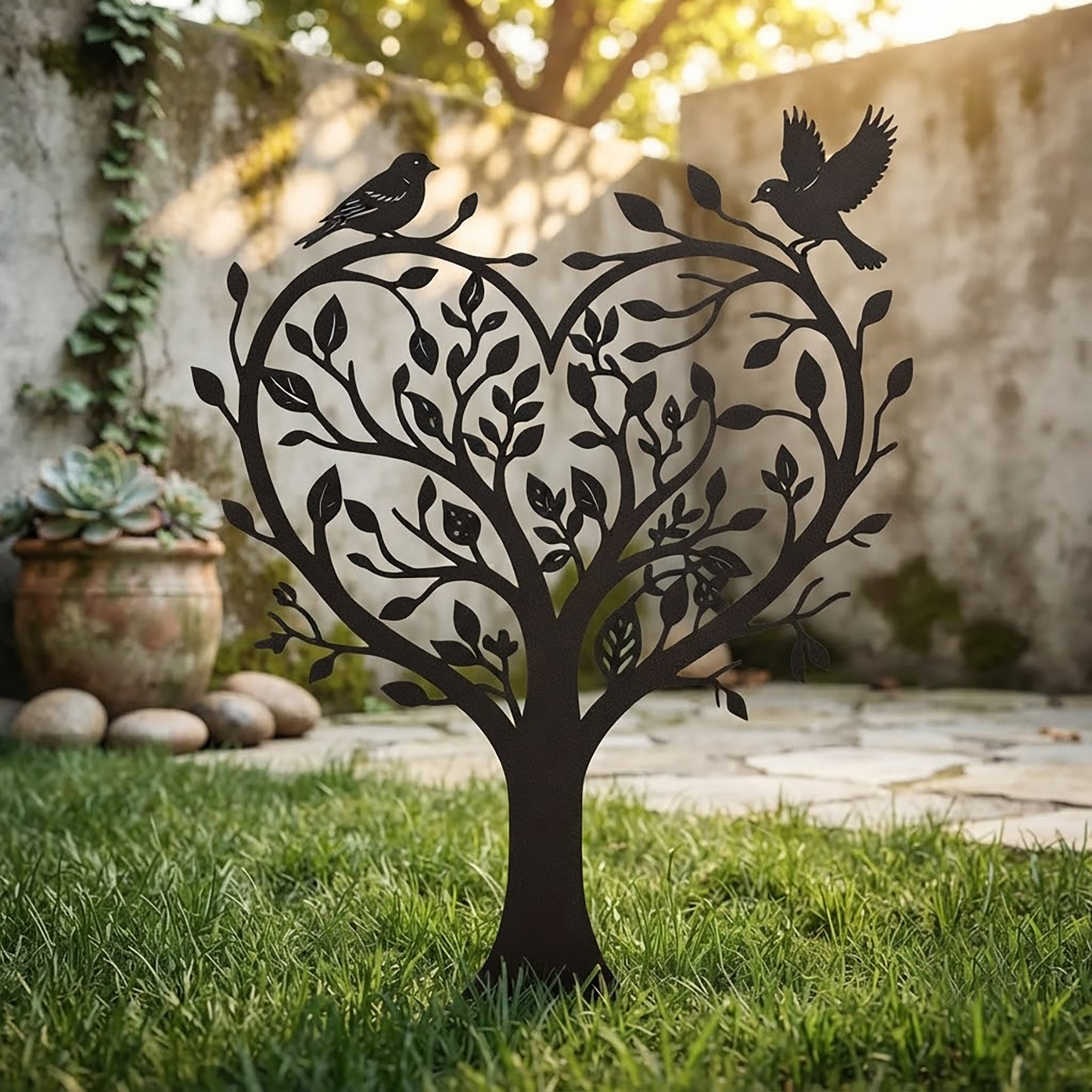 Heart Tree Garden Stake - product view 2