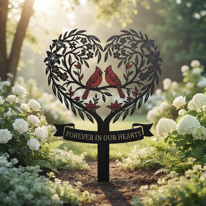 Cardinal Memorial Garden Stake