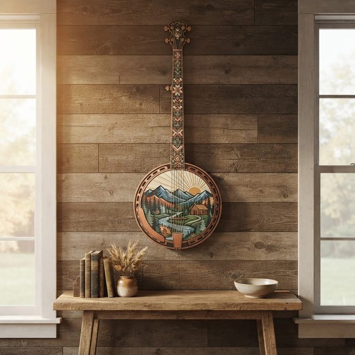 Mountain Banjo Metal Wall Art