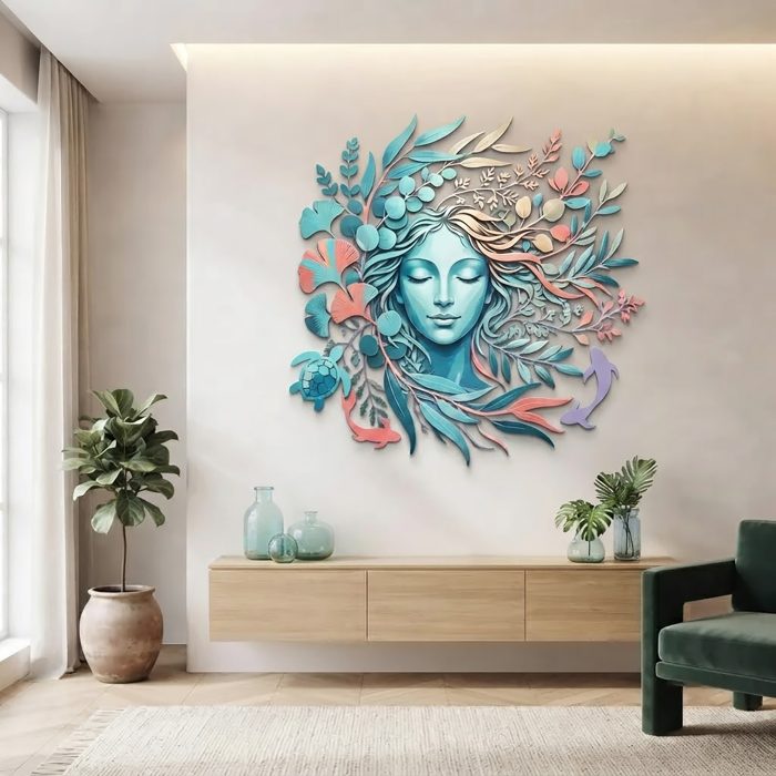 Ocean Goddess Metal Wall Art