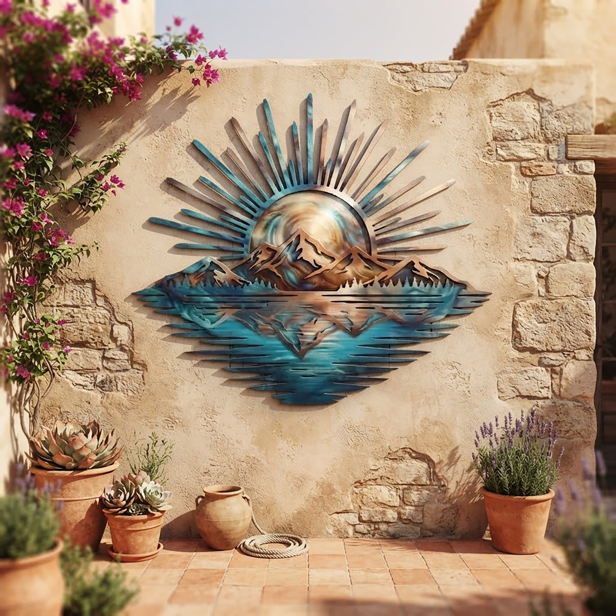 Mountain Sunset Metal Wall Art