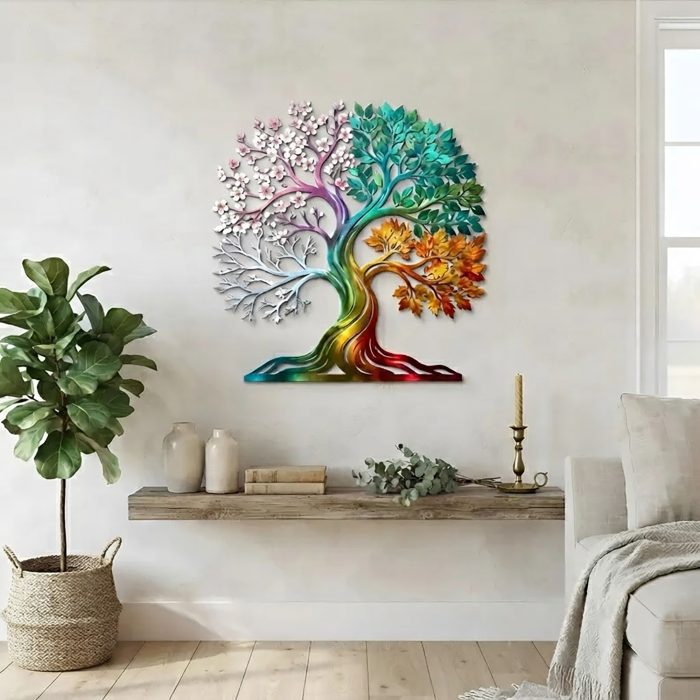 Four Seasons Tree of Life Metal Wall Art