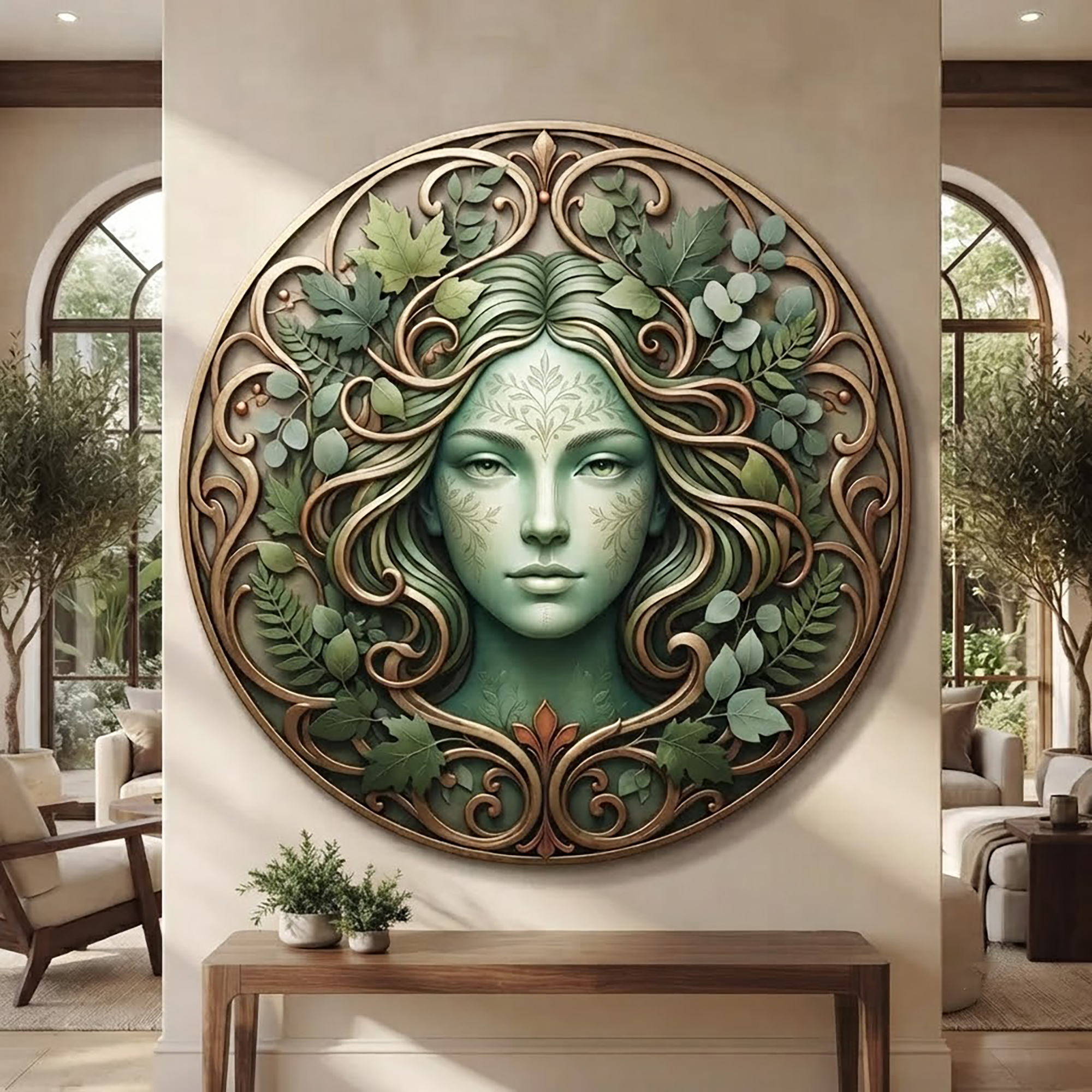 Mother Earth Goddess Metal Wall Art