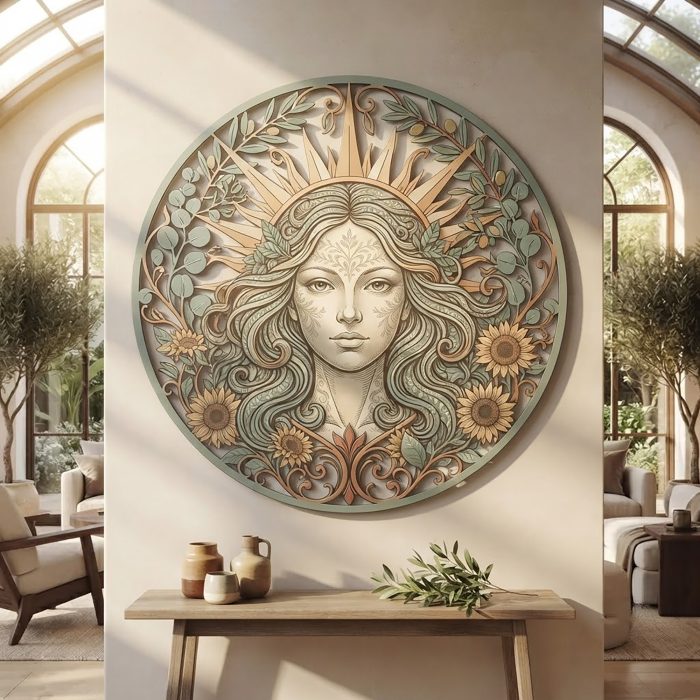 Sun Goddess Metal Wall Art