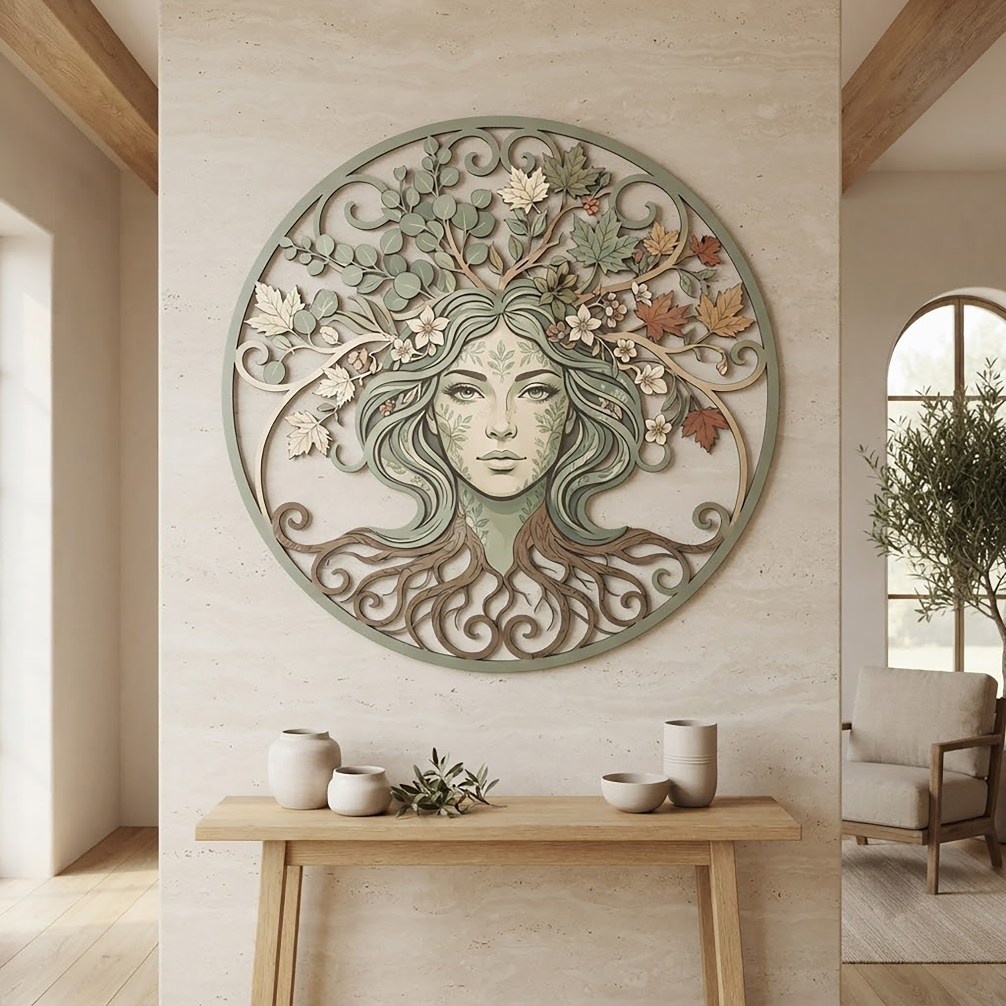 Mother Earth Tree of Life Metal Wall Art