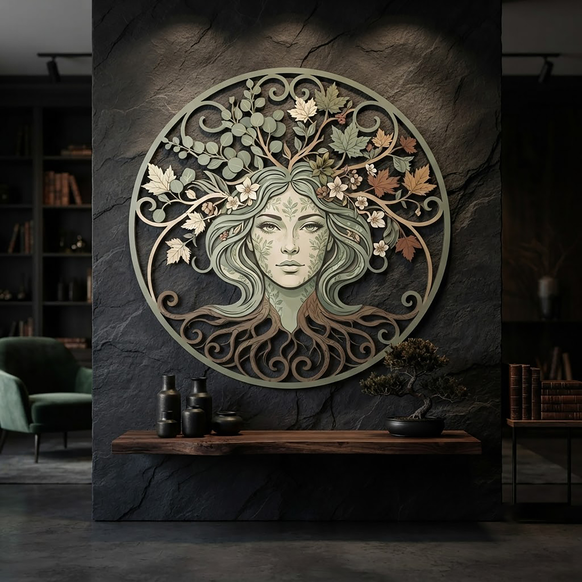 Mother Earth Tree of Life Metal Wall Art - product view 2