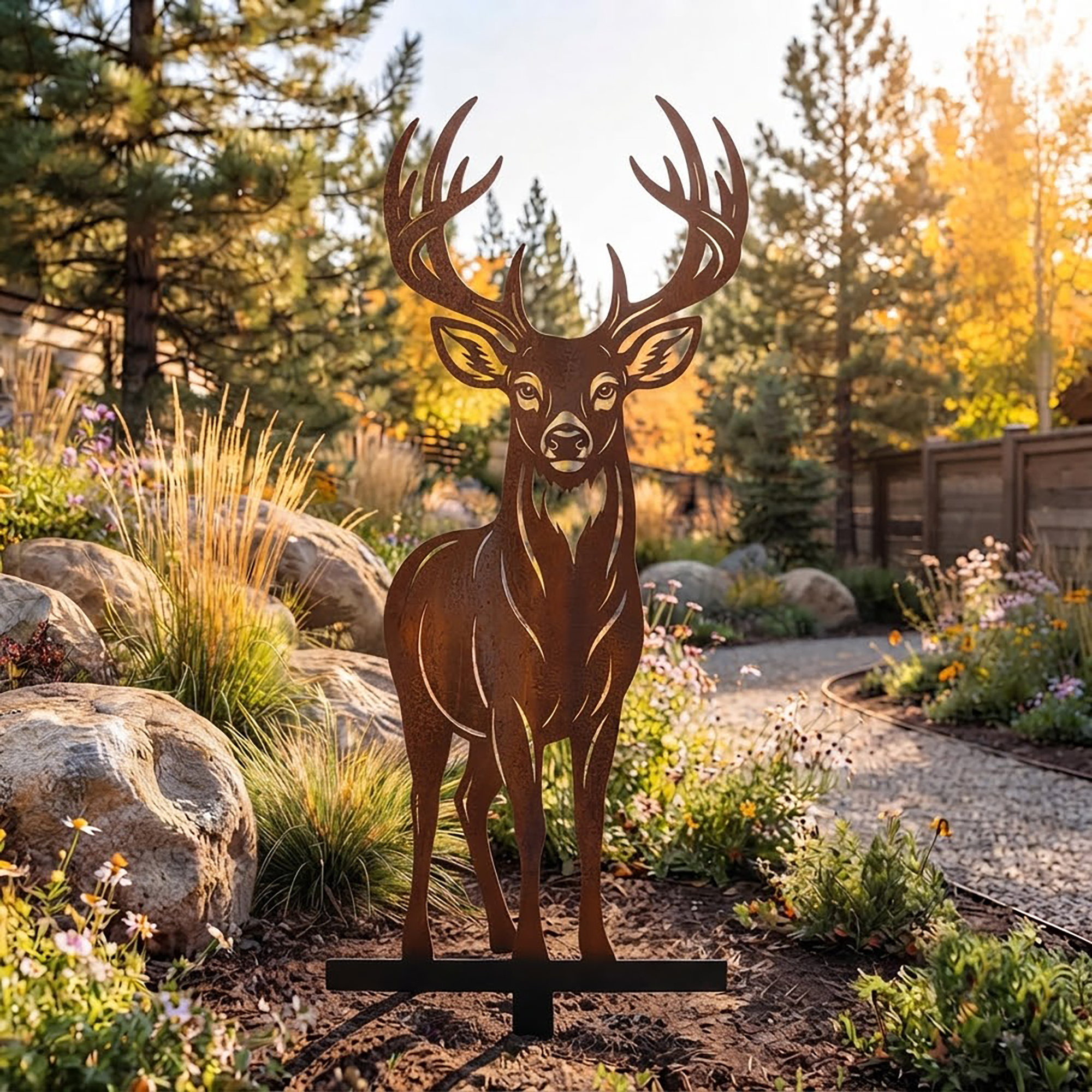 Deer Metal Garden Stake