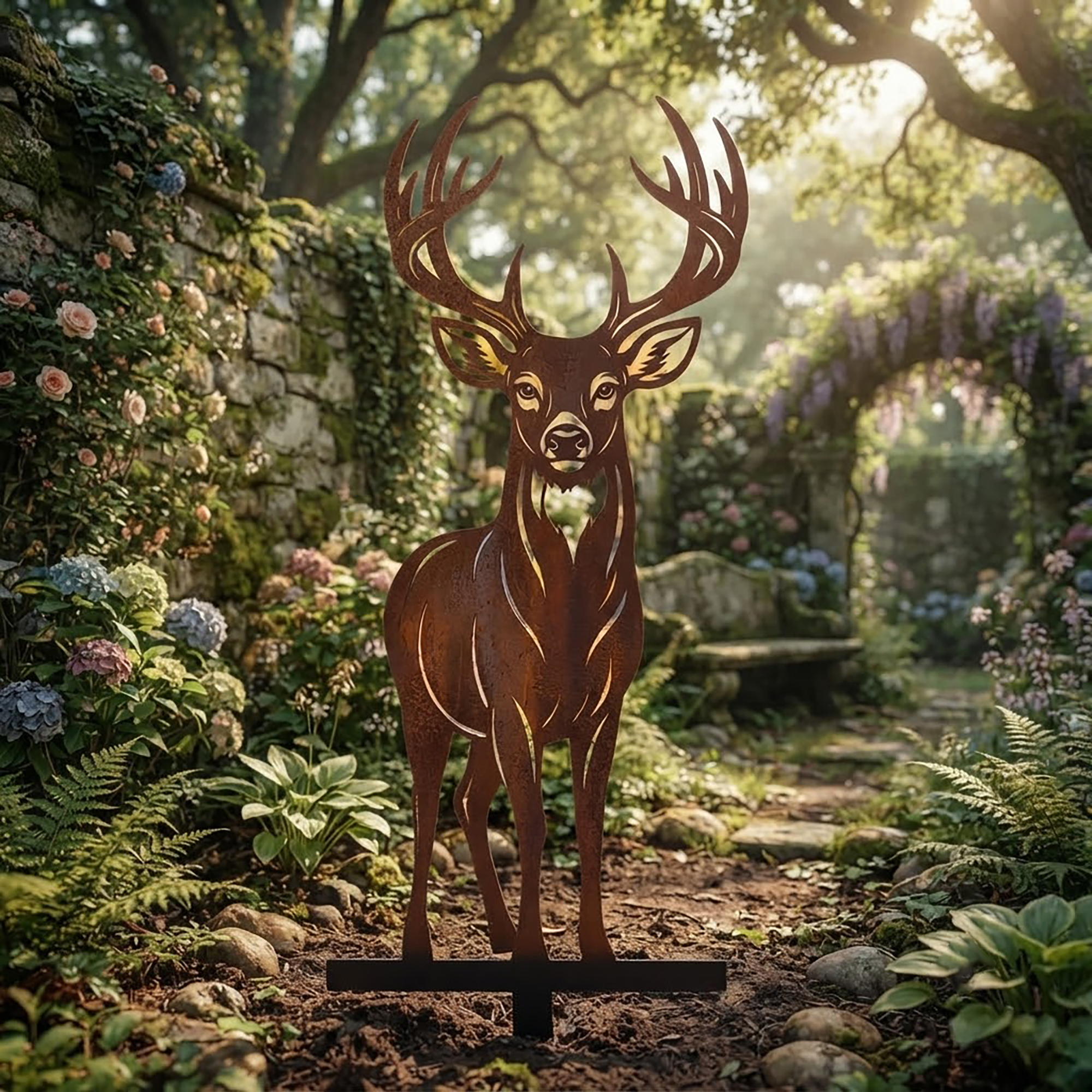 Deer Metal Garden Stake - product view 2