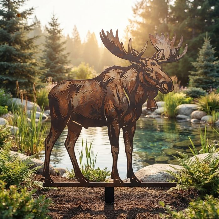 Moose Metal Garden Stake