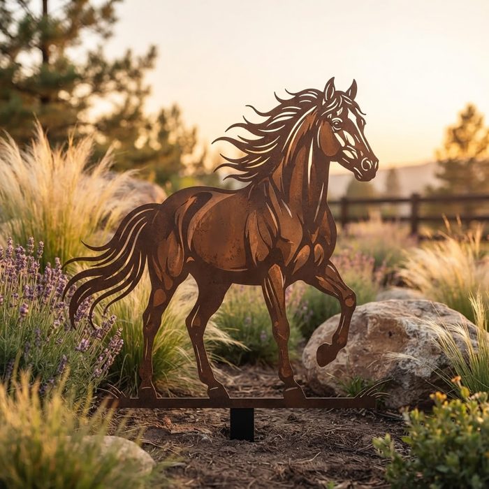 Horse Metal Garden Stake