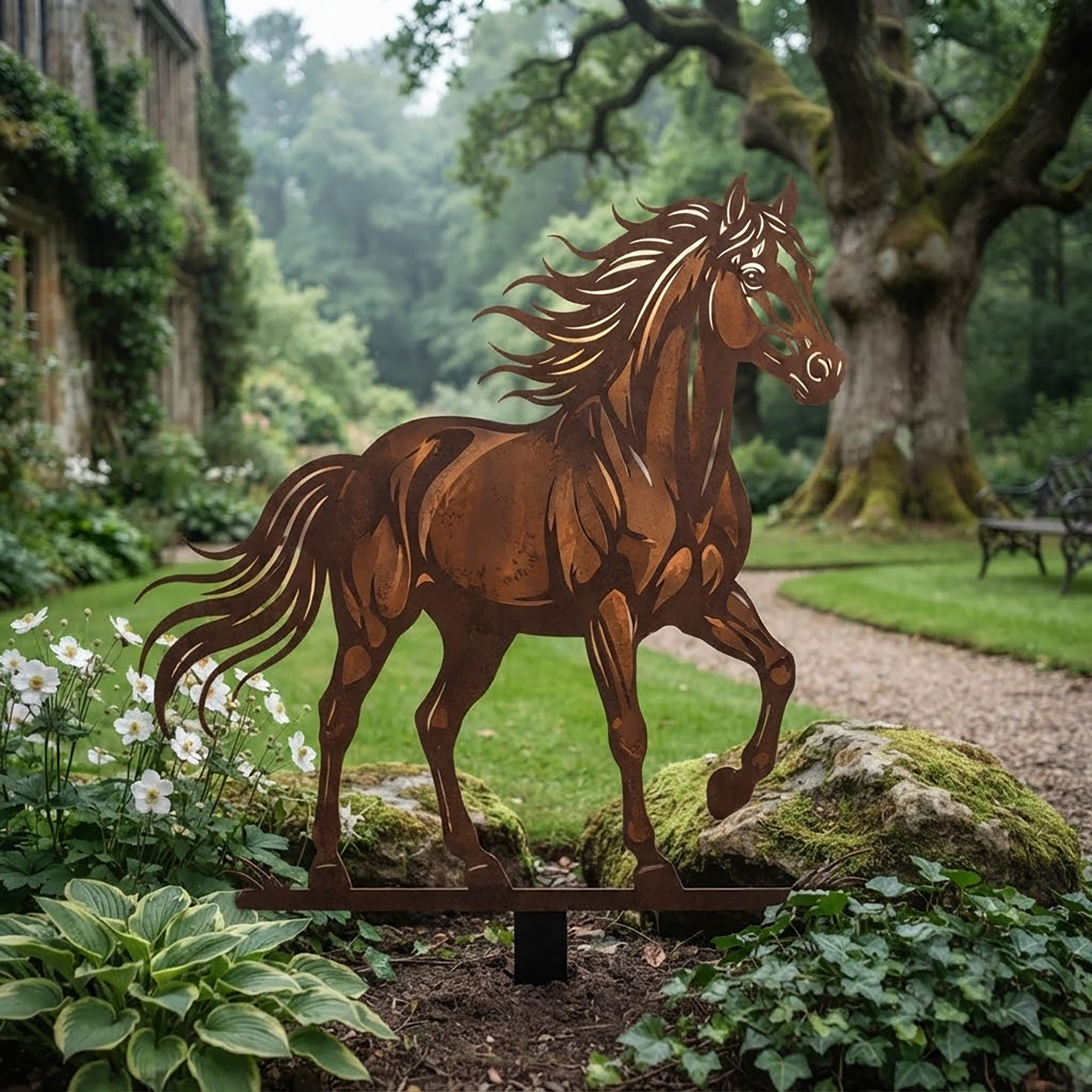 Horse Metal Garden Stake - product view 2