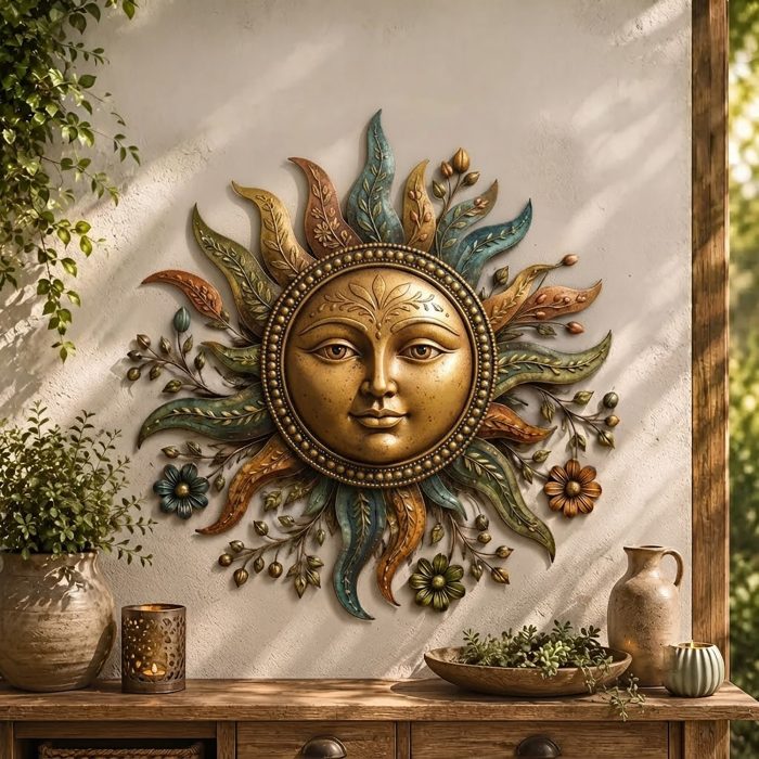 Boho Sun Metal Wall Art