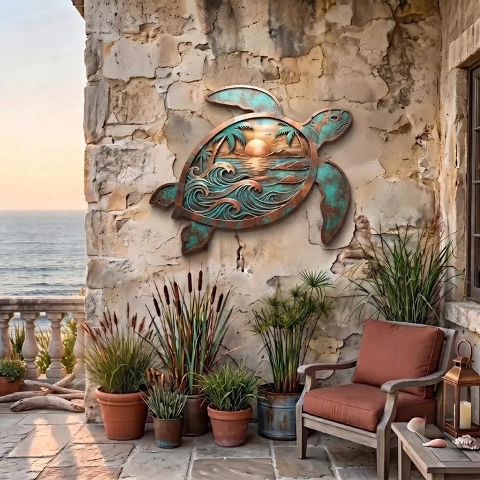 Sea Turtle Metal Wall Art