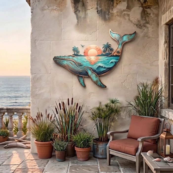 Whale Metal Wall Art