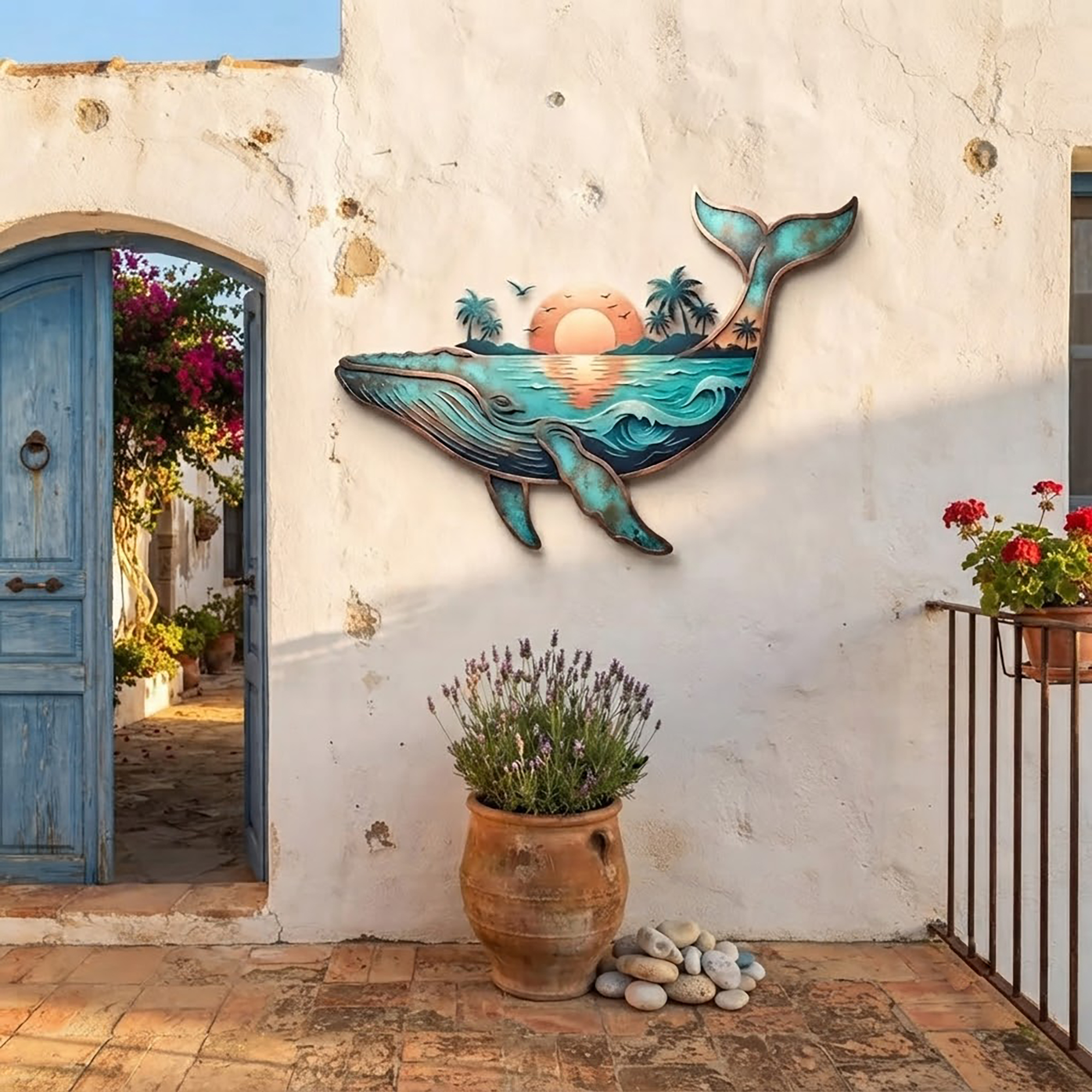 Whale Metal Wall Art - product view 2