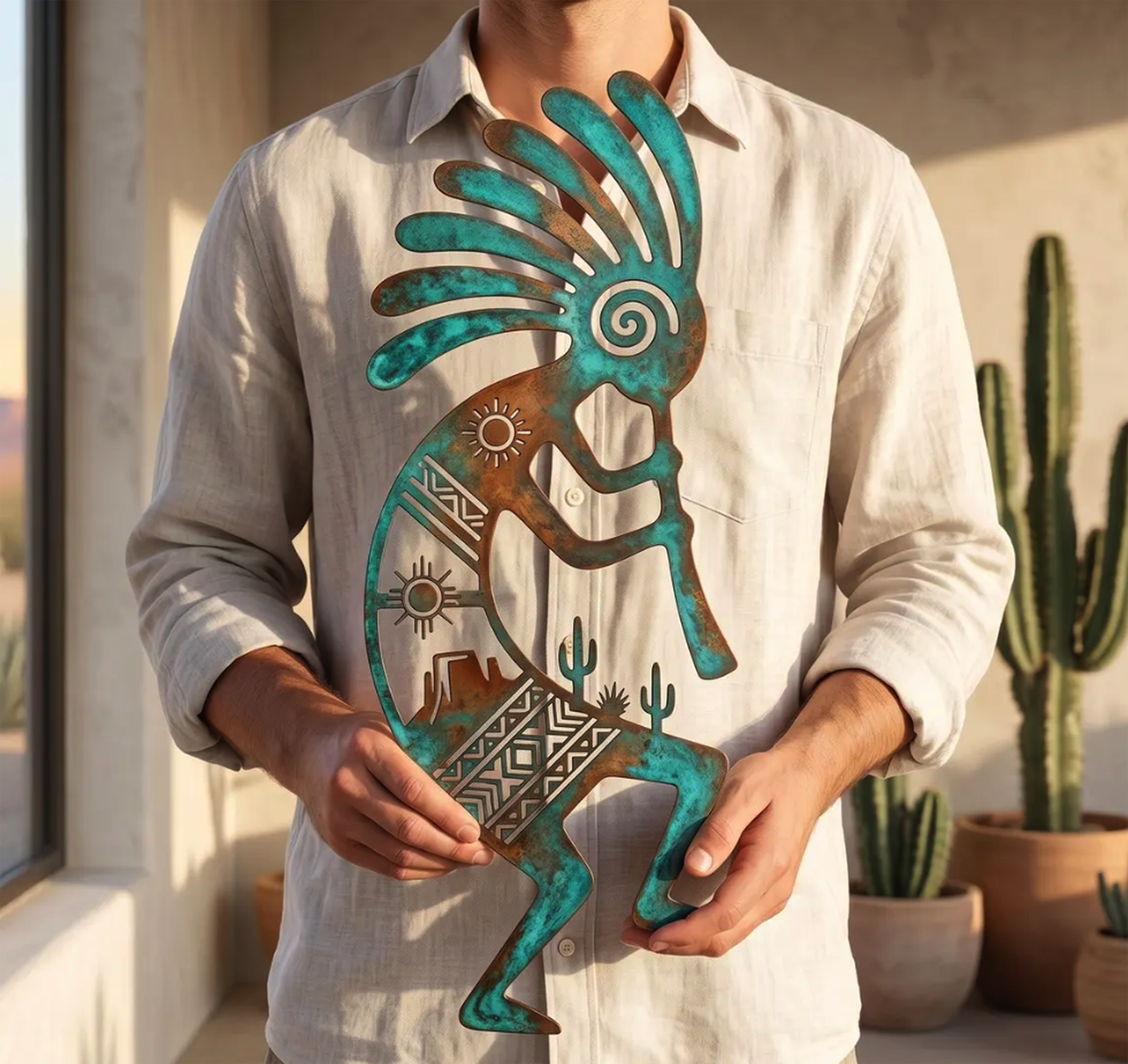 Kokopelli Metal Wall Art - product view 4