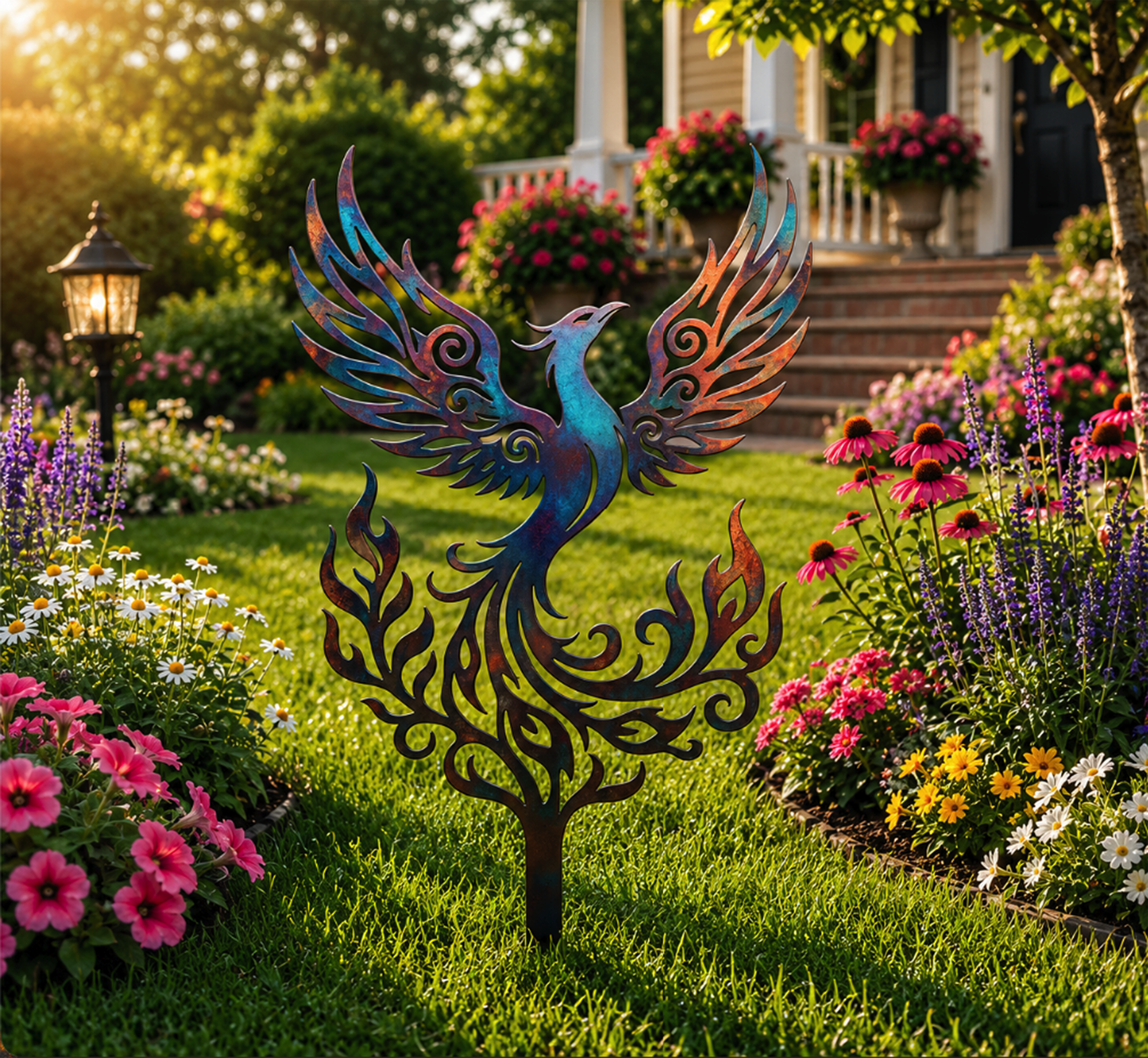 Phoenix Metal Garden Stake - product view 2