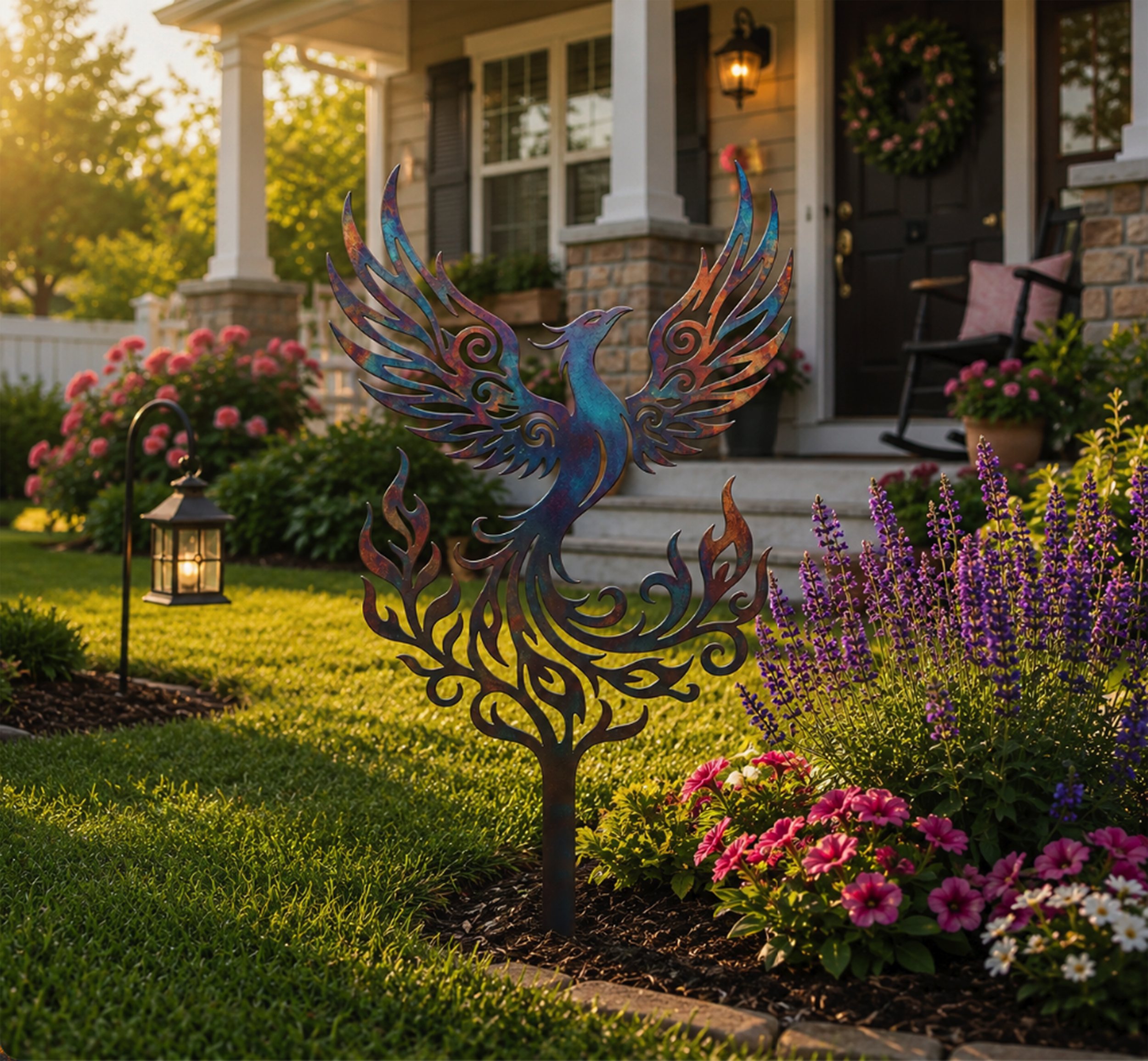 Phoenix Metal Garden Stake - product view 3