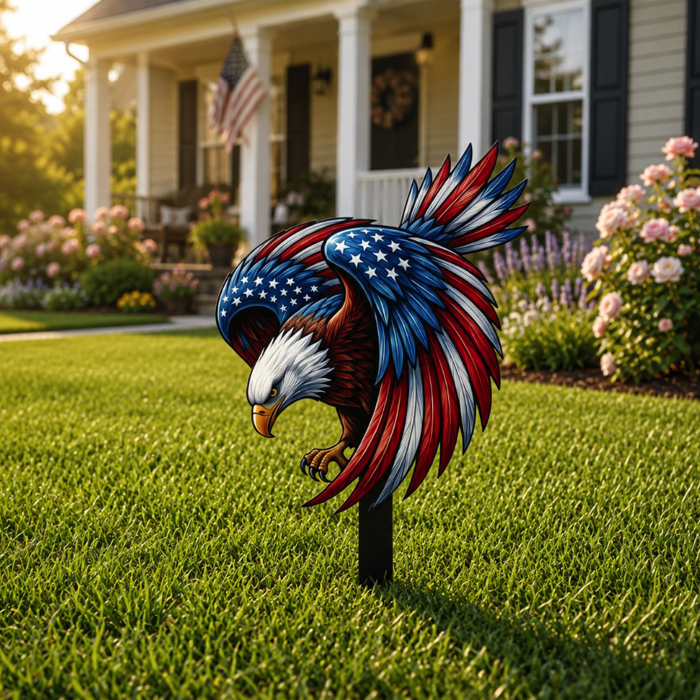 American Eagle Metal Garden Stake
