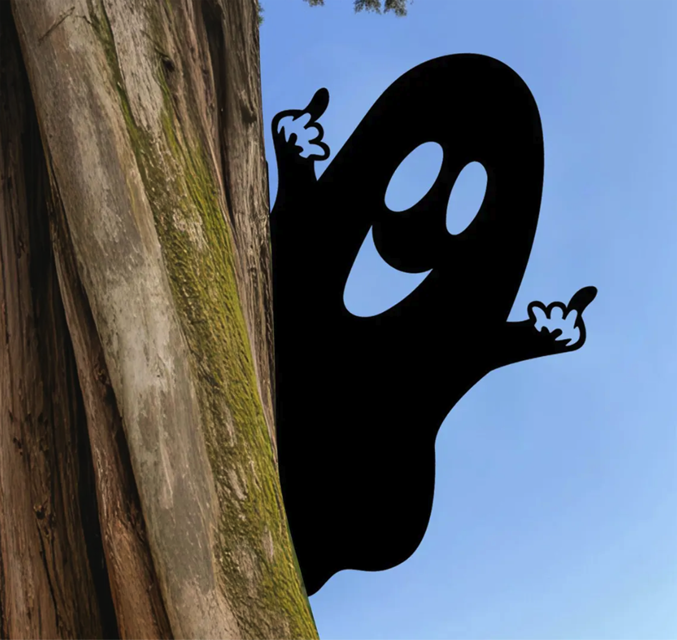 Funny Peeking Animal Metal Sign - product view 3