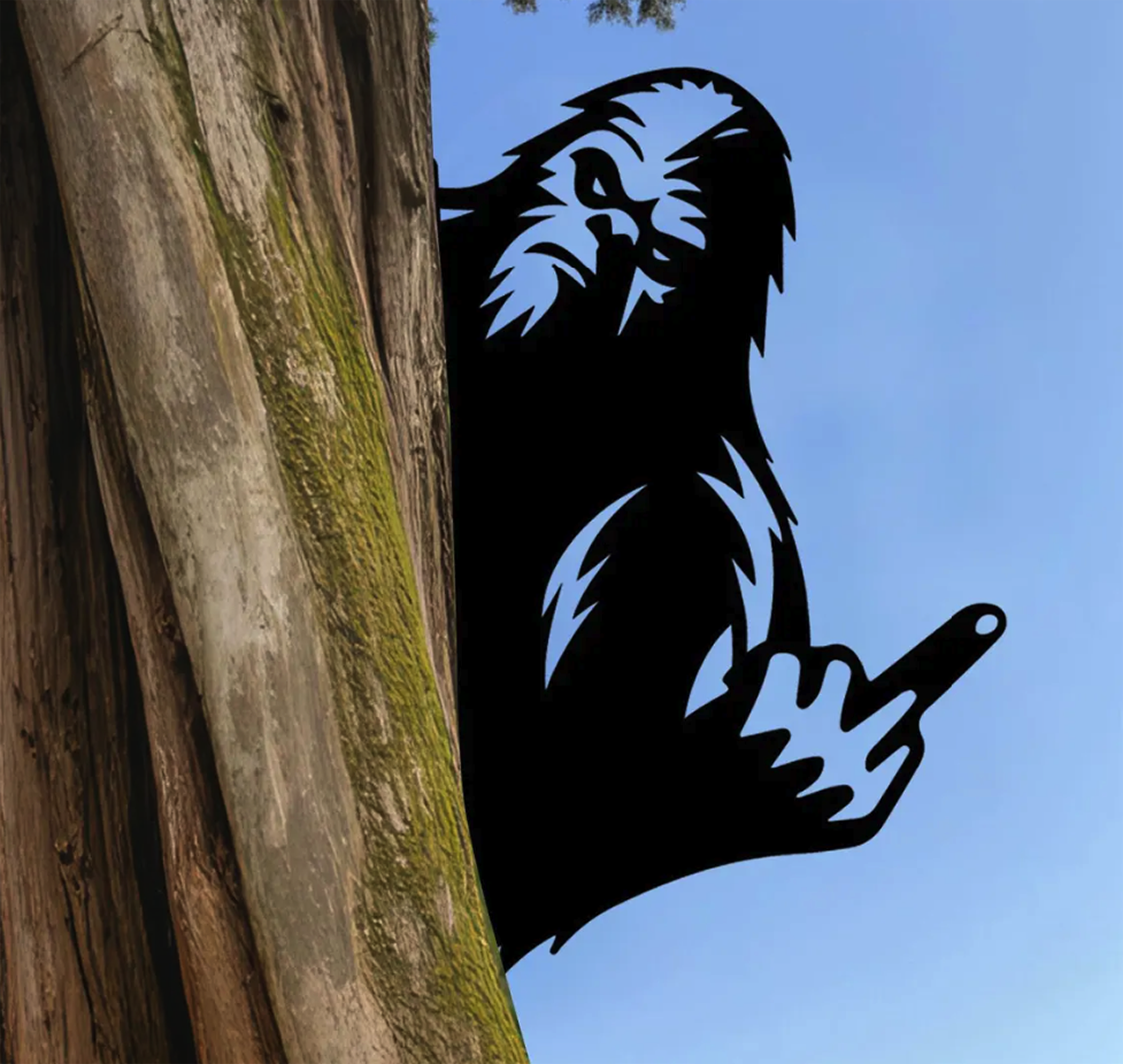 Funny Peeking Animal Metal Sign - product view 4