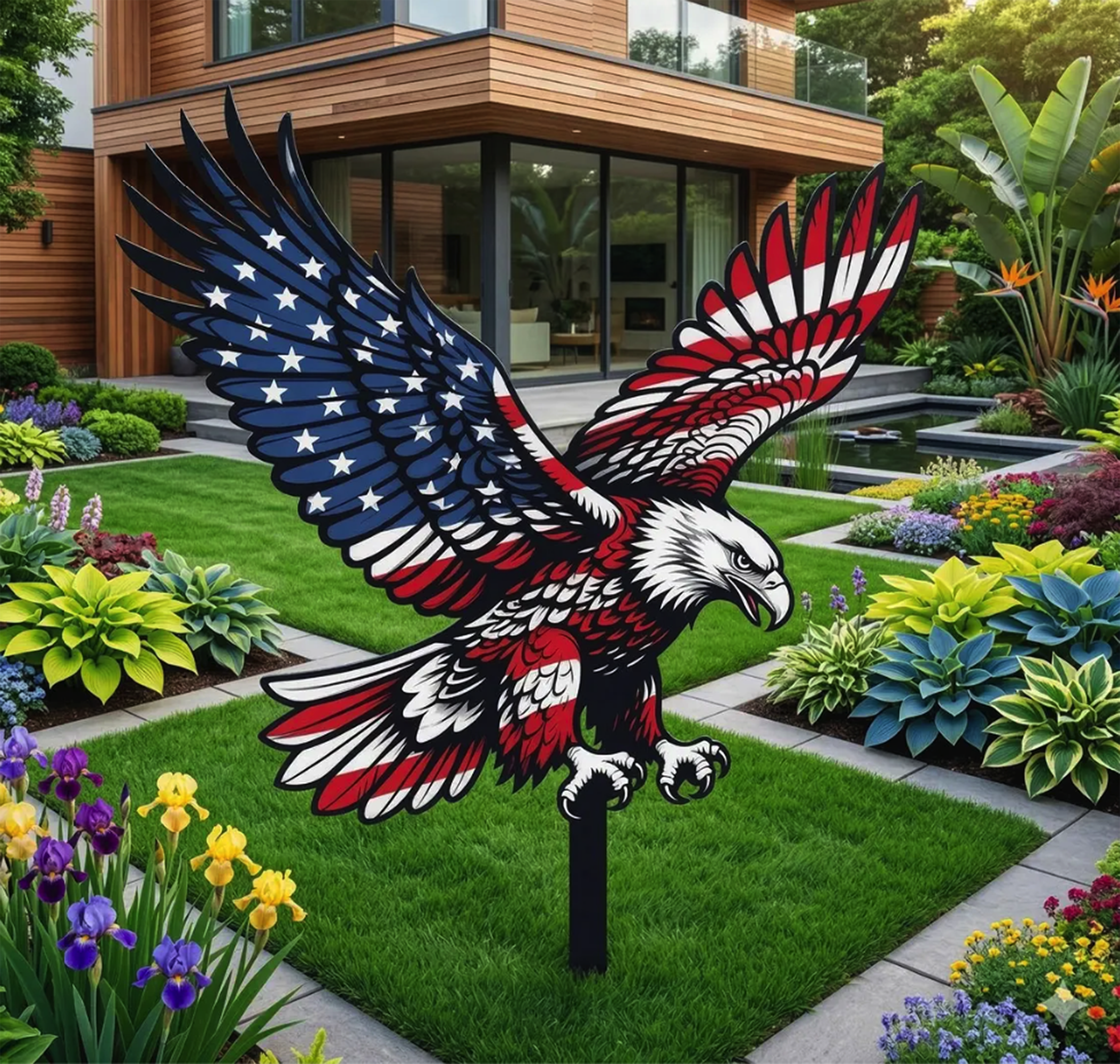 American Eagle Garden Stake - product view 4