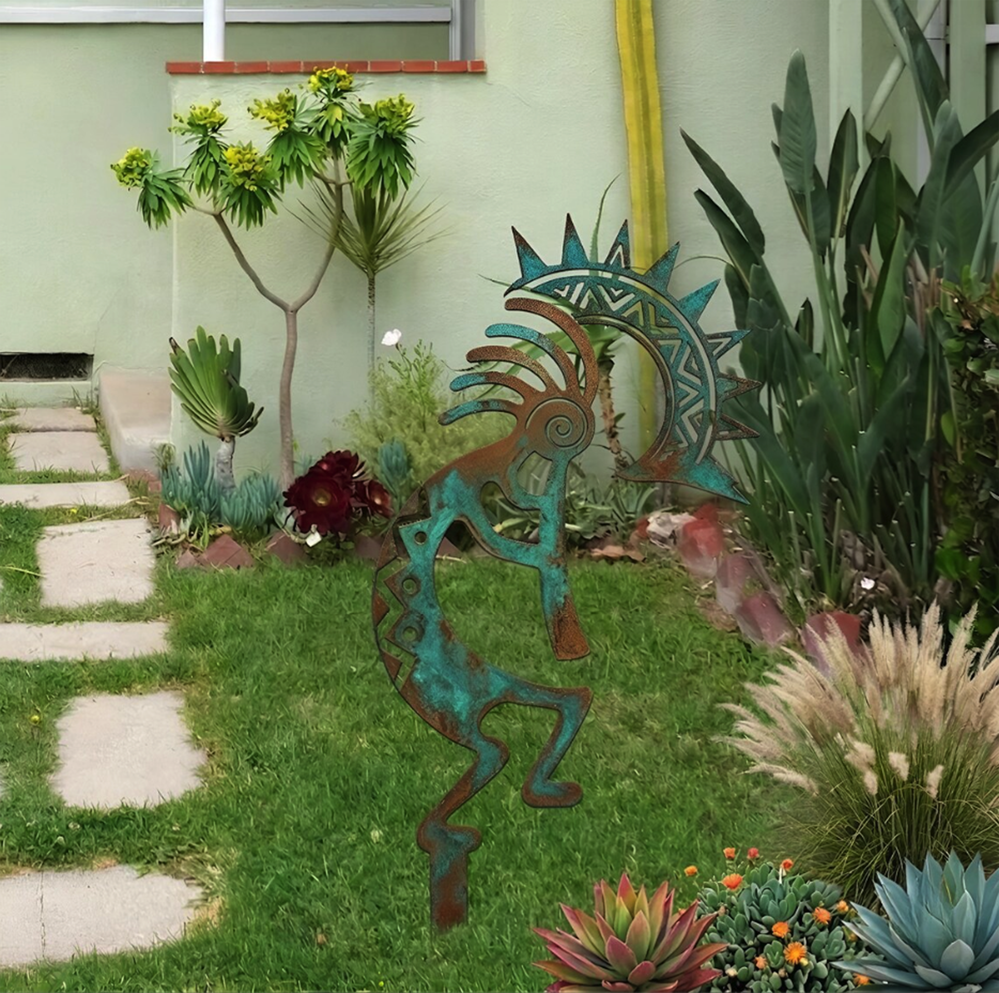 Kokopelli Metal Garden Stake - product view 4