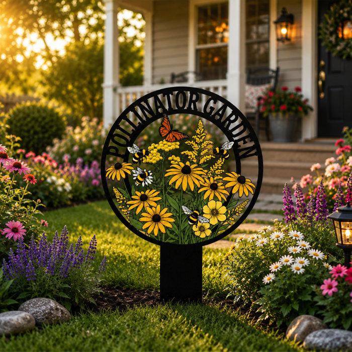 Pollinator Garden Metal Sign