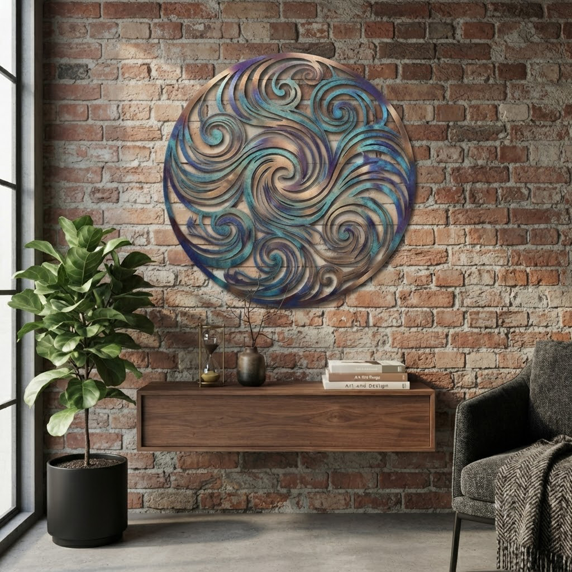 Phoenix Metal Wall Art - product view 3
