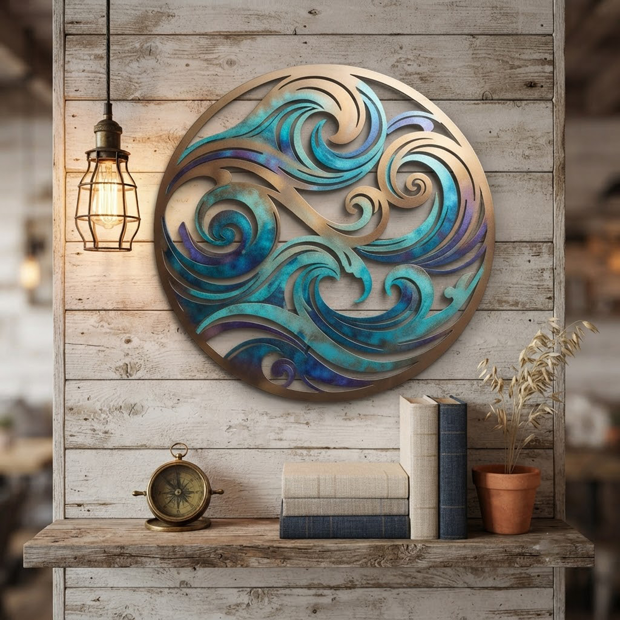Ocean Wave Metal Wall Art