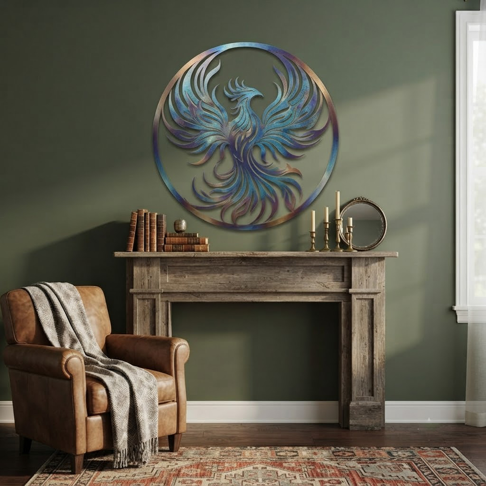 Phoenix Metal Wall Art - product view 2