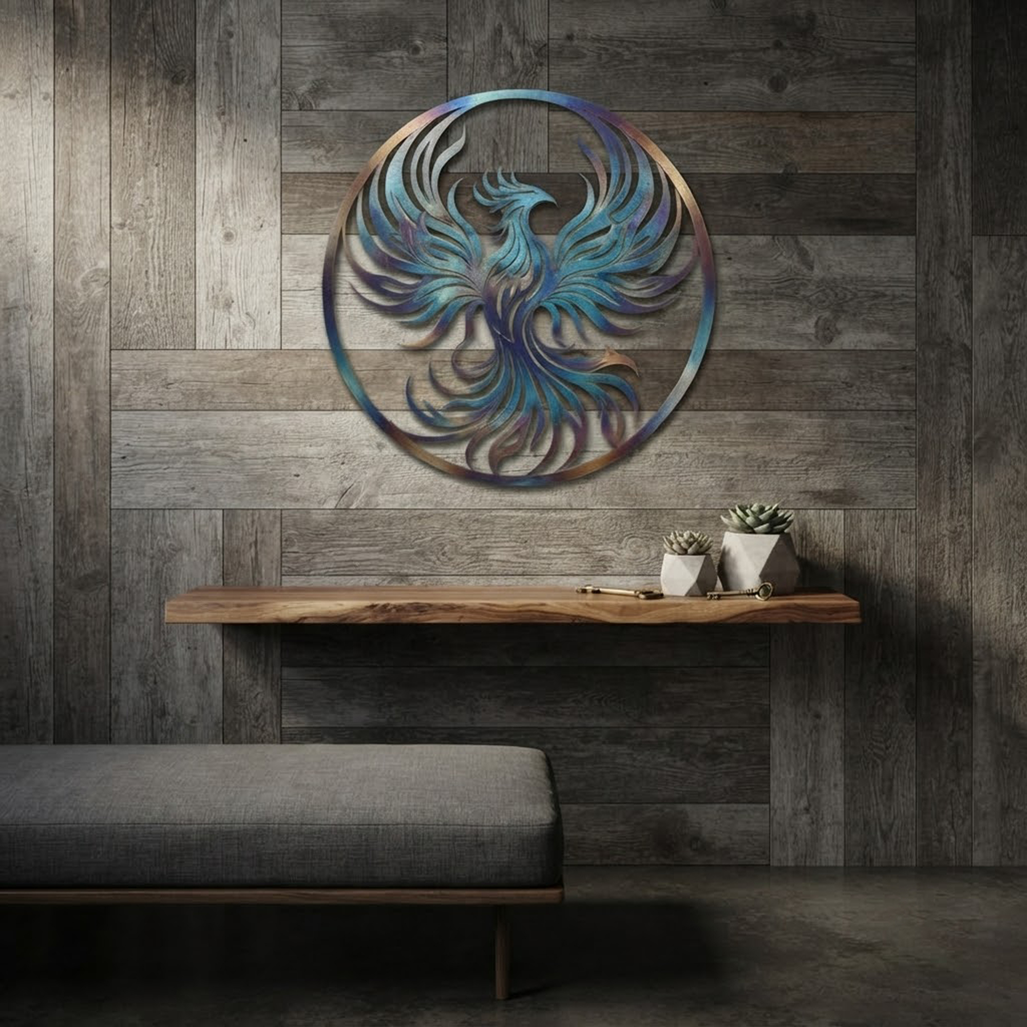 Phoenix Metal Wall Art - product view 3