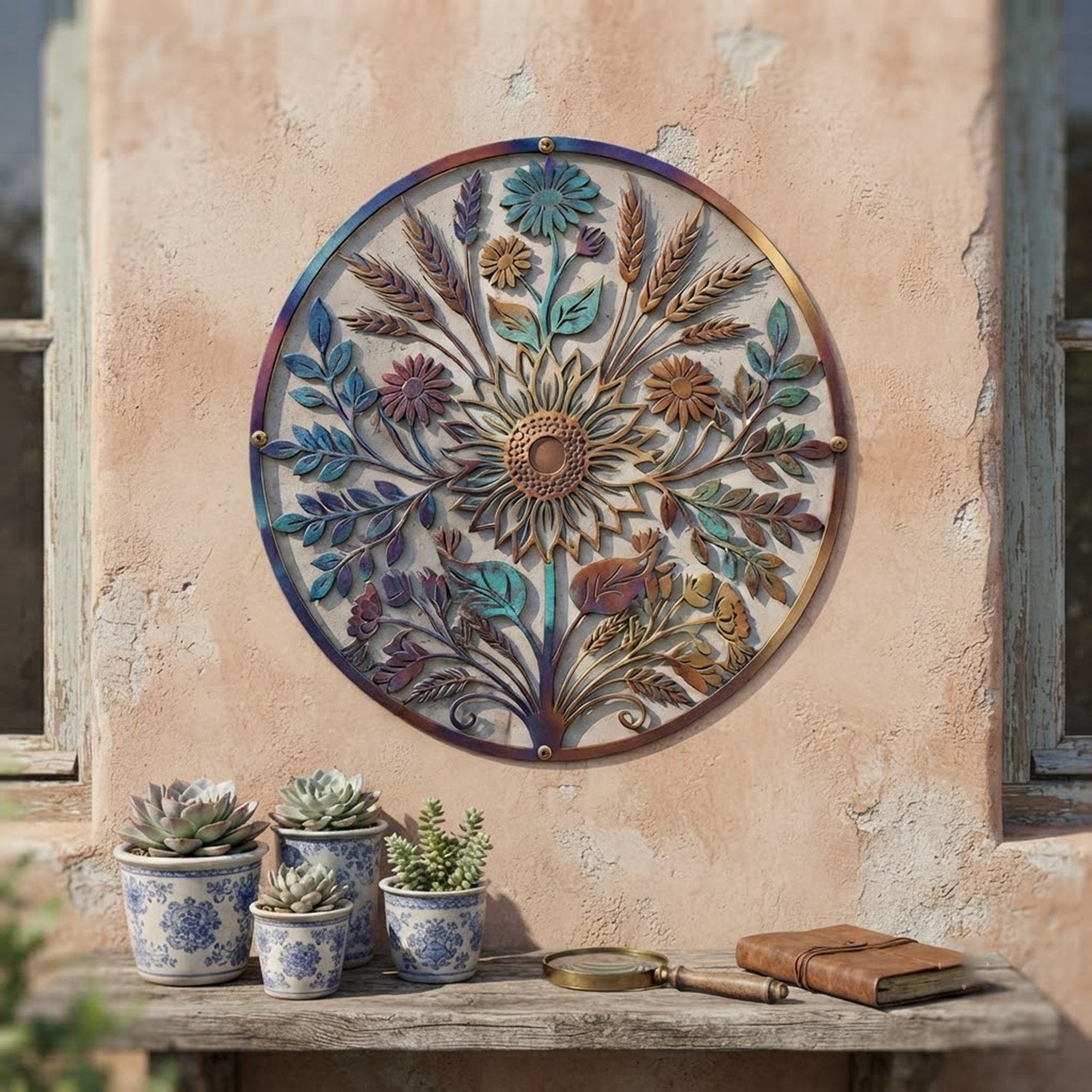 Sunflower Metal Wall Art - product view 2