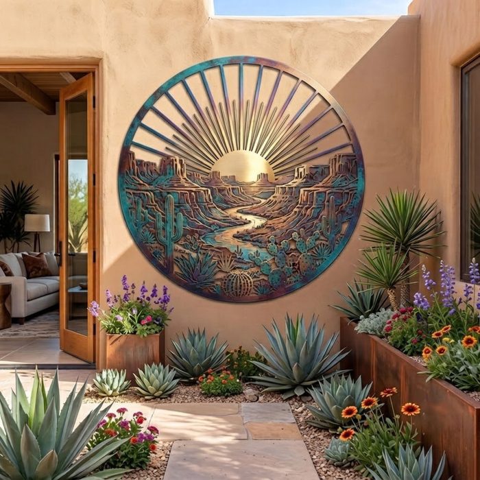 Southwestern Desert Canyon Metal Wall Art