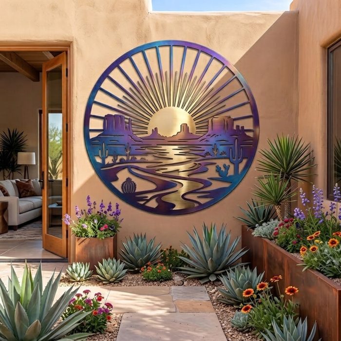 Southwest Desert Sunset Metal Wall Art