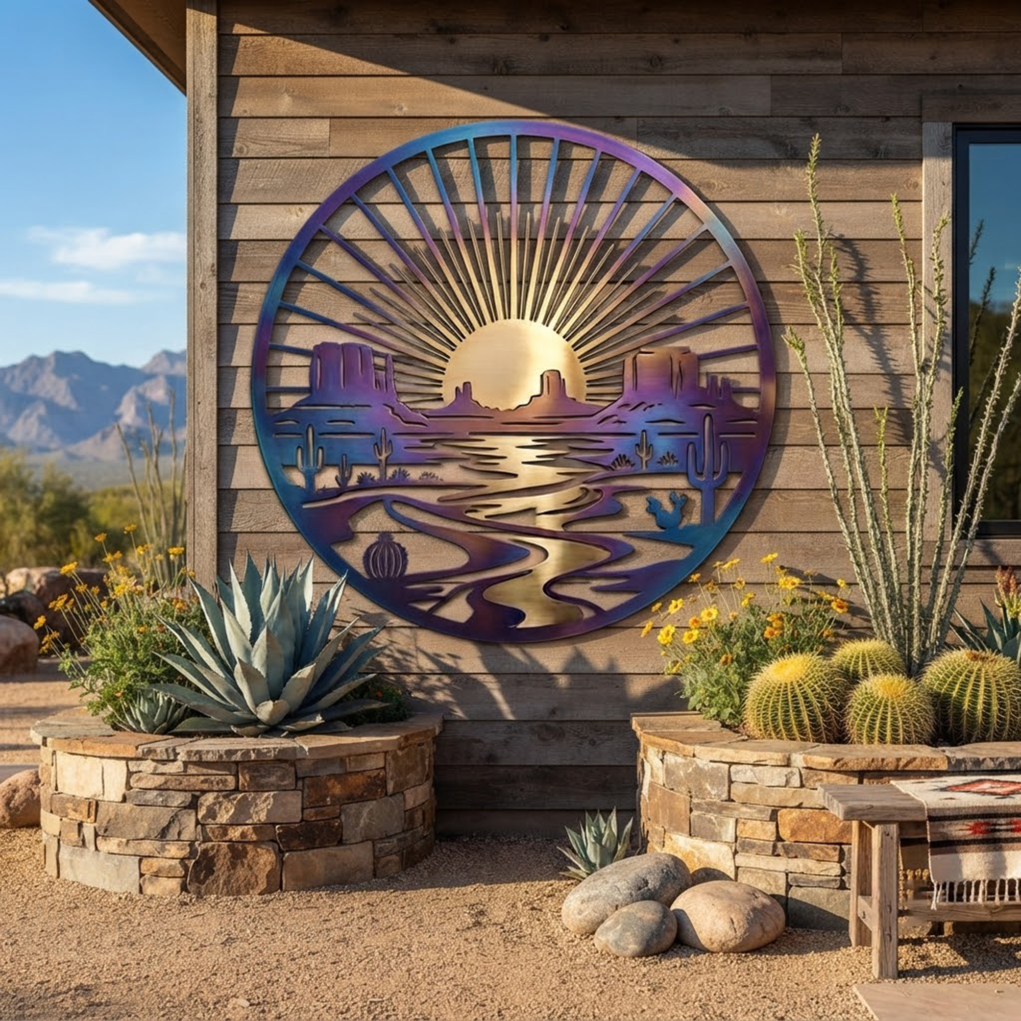 Southwest Desert Sunset Metal Wall Art - product view 2