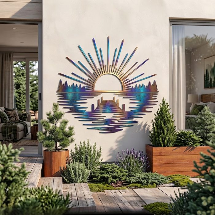 Lake Sunset Metal Wall Art