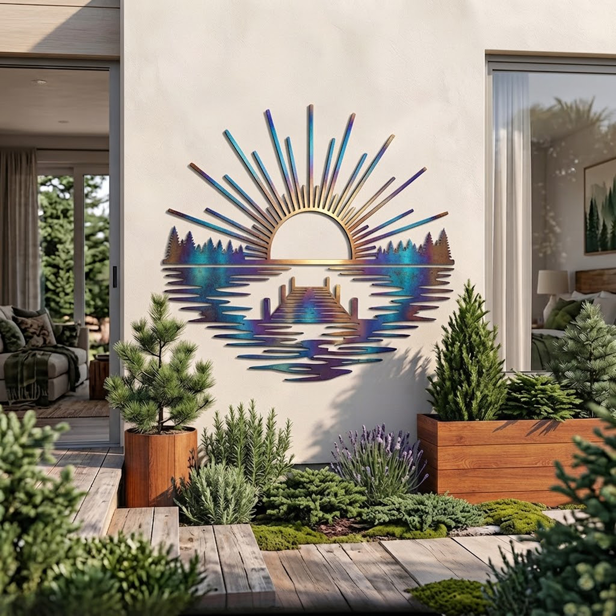 Lake Sunset Metal Wall Art