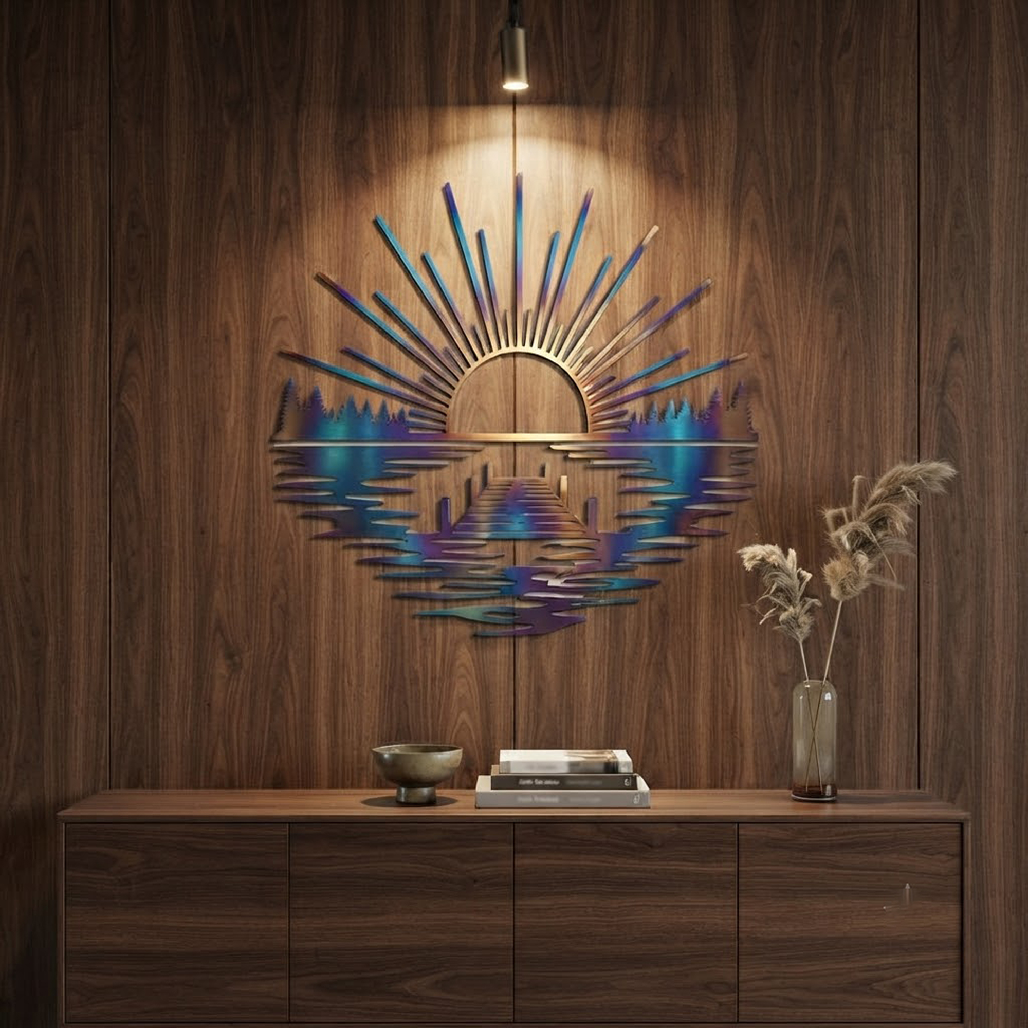 Lake Sunset Metal Wall Art - product view 3