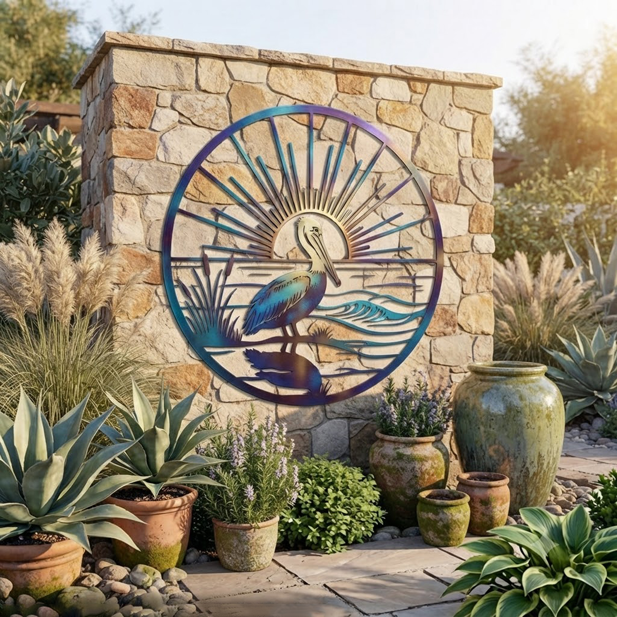 Pelican Metal Wall Art - product view 2