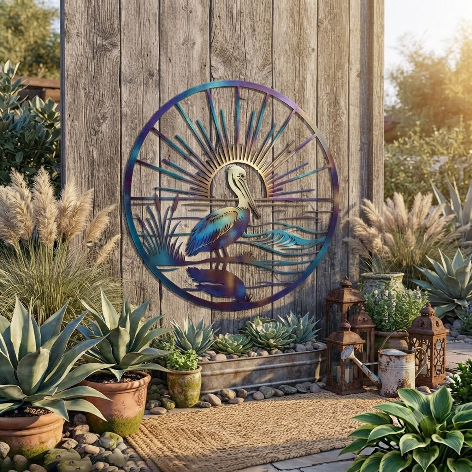 Pelican Metal Wall Art - product view 3