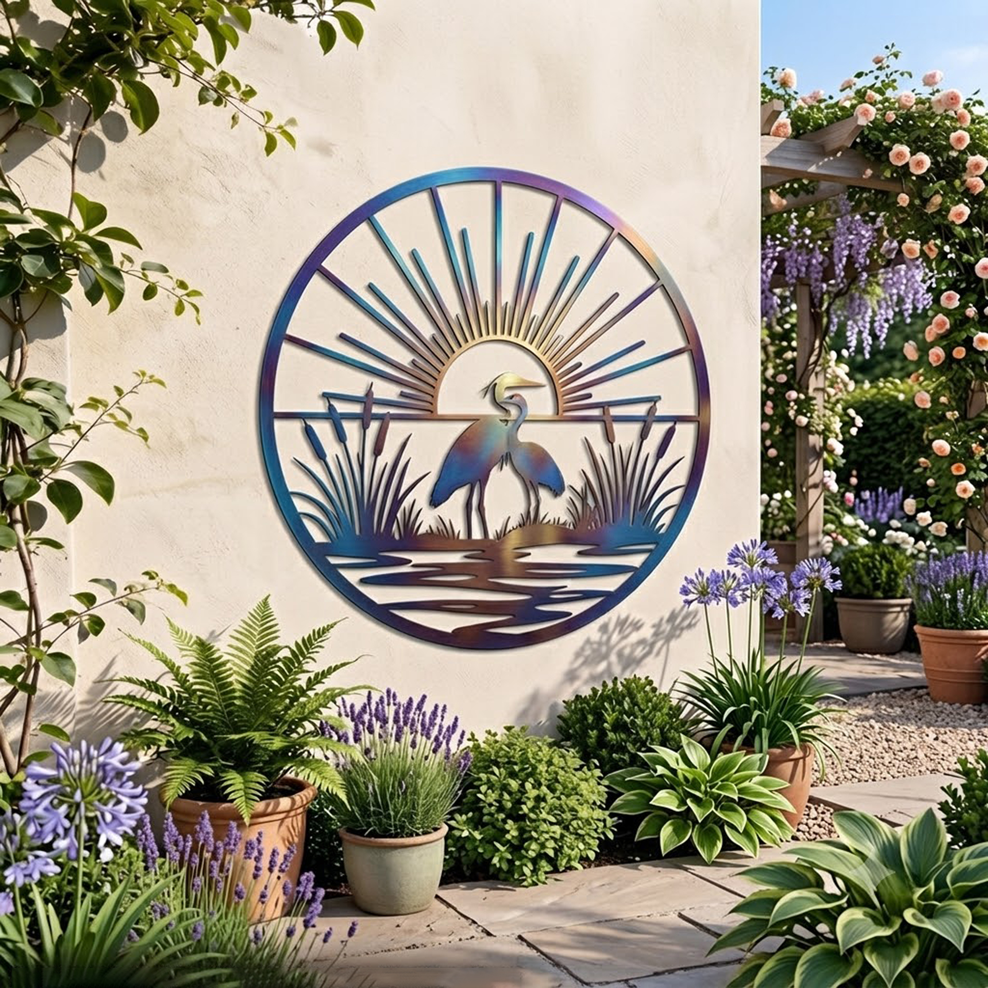 Great Blue Heron Metal Wall Art