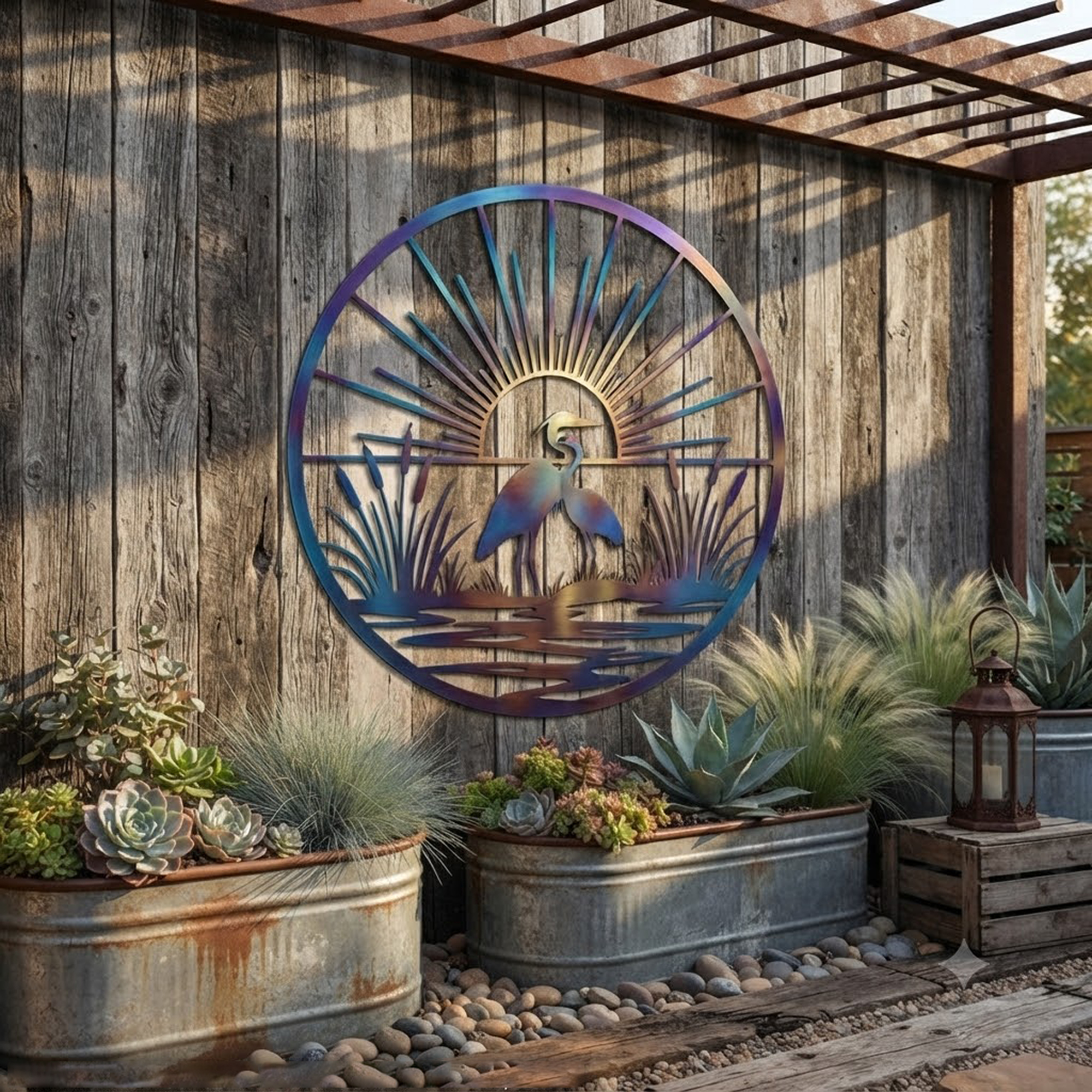 Great Blue Heron Metal Wall Art - product view 2