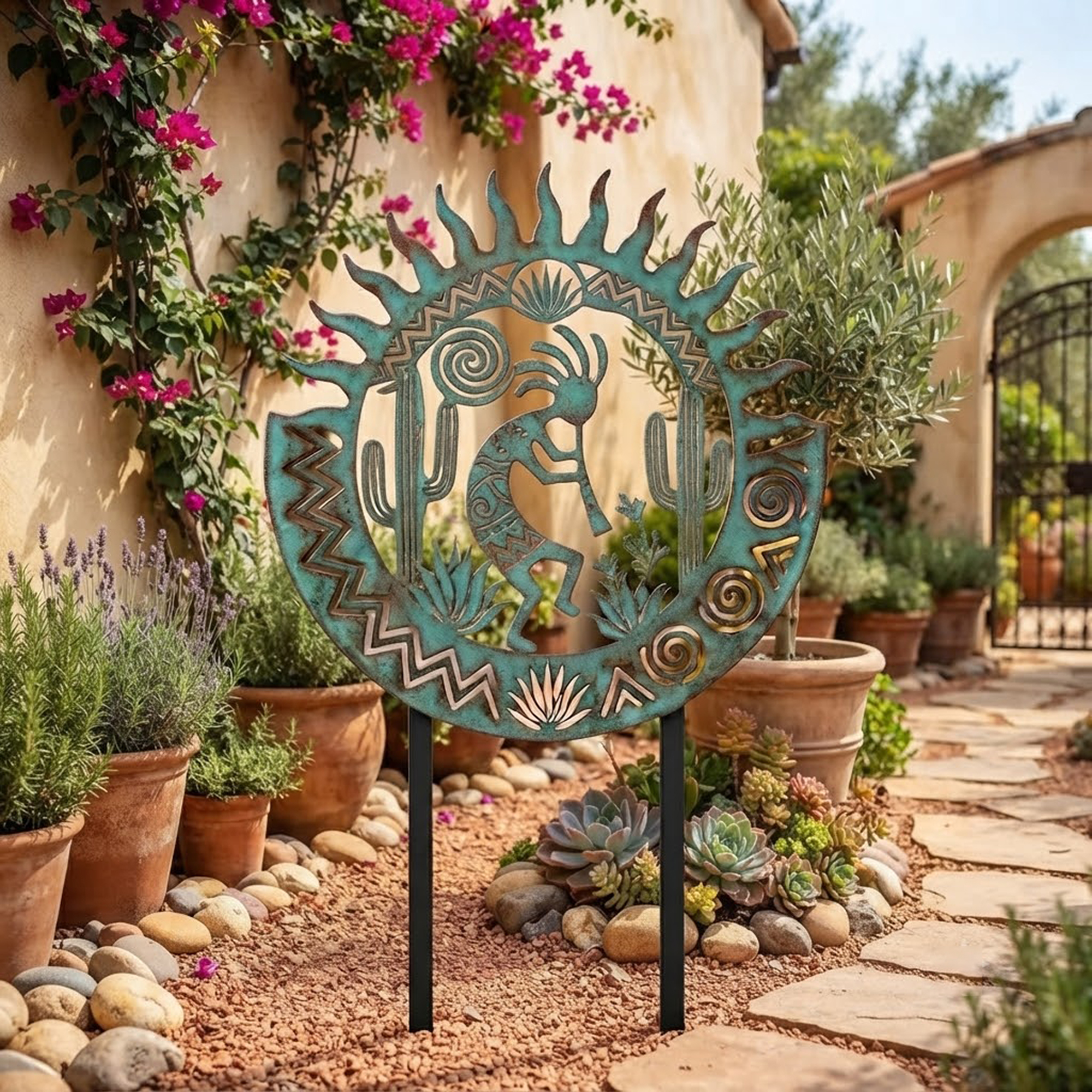 Kokopelli Garden Stake - product view 2